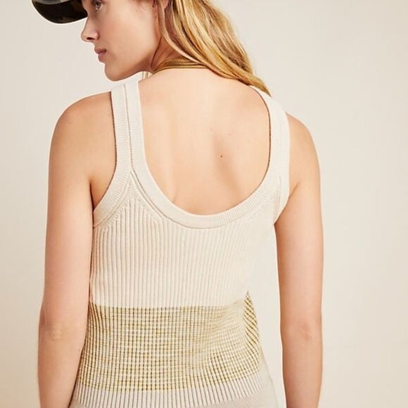 NEW! Anthropologie Jo Sweater Tank Ombre Taupe - Size Large - NWT - Sold Out - Picture 2 of 2